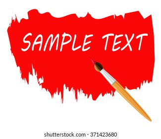 Paint brush. Red space your text design, vector illustration