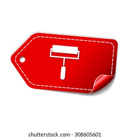 Paint Brush Red Vector Icon Design