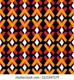 Paint brush rhombuses ornament. Seamless lozenges pattern. Hand drawn diamonds. Tiles wallpaper. Ethnic motif. Geometric background. Aboriginal image. Geometrical textile print. Tribal vector work