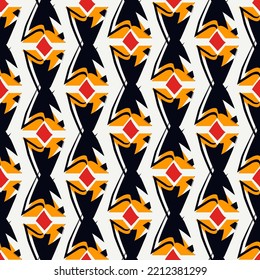Paint brush rhombuses ornament. Seamless lozenges pattern. Hand drawn diamonds backdrop. Tiles wallpaper. Ethnic motif. Geometric background. Digital paper. Geometrical textile print. Vector work