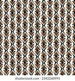 Paint brush rhombuses ornament. Seamless lozenges pattern. Hand drawn diamonds. Tiles wallpaper. Ethnic motif. Geometric background. Aboriginal image. Geometrical textile print. Tribal vector work