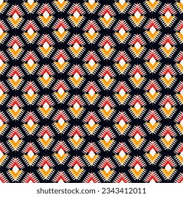 Paint brush rhombuses ornament. Seamless lozenges pattern. Hand drawn diamonds backdrop. Tiles wallpaper. Ethnic motif. Geometric background. Digital image. Geometrical print. Tribal vector art.