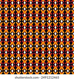 Paint brush rhombuses ornament. Seamless lozenges pattern. Hand drawn diamonds. Tiles wallpaper. Ethnic motif. Geometric background. Aboriginal image. Geometrical textile print. Tribal vector work