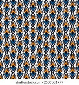 Paint brush rhombuses ornament. Seamless lozenges pattern. Hand drawn diamonds backdrop. Tiles wallpaper. Ethnic motif. Geometric background. Digital image. Geometrical print. Tribal vector art