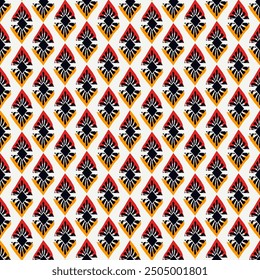 Paint brush rhombuses ornament. Seamless lozenges pattern. Hand drawn diamonds. Tiles wallpaper. Ethnic motif. Geometric background. Aboriginal image. Geometrical textile print. Tribal vector