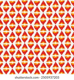 Paint brush rhombuses ornament. Seamless lozenges pattern. Hand drawn diamonds backdrop. Tiles wallpaper. Ethnic motif. Geometric background. Digital image. Geometrical textile print. Tribal vector