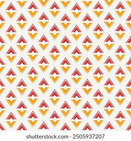 Paint brush rhombuses ornament. Seamless lozenges pattern. Hand drawn diamonds. Tiles wallpaper. Ethnic motif. Geometric background. Aboriginal image. Geometrical textile print. Tribal vector.