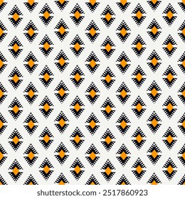 Pincel de pintura adorno de rombos. Patrón de pastillas sin costura. Diamantes dibujados a mano. Azulejos de Fondo de pantalla. Motivo étnico. Fondo geométrico. Imagen aborigen. Impresión textil geométrica. Vector tribal.