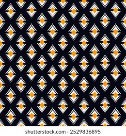 Paint brush rhombuses ornament. Seamless lozenges pattern. Hand drawn diamonds. Tiles wallpaper. Ethnic motif. Geometric background. Aboriginal image. Geometrical textile print. Tribal vector.