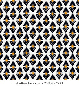 Paint brush rhombuses ornament. Seamless lozenges pattern. Hand drawn diamonds backdrop. Tiles wallpaper. Ethnic motif. Geometric background. Digital image. Geometrical textile print. Tribal vector