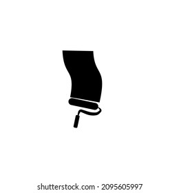 paint brush roll logo black
