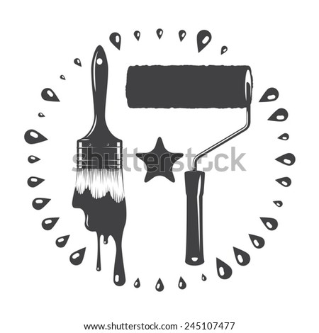 paint brush and roller brush