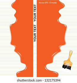 Paint brush and paint roller and paint banners. vector illustration.