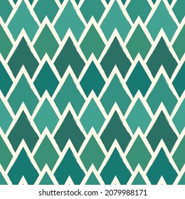 Paint brush seamless pattern. Freehand grunge design background. Scale motif oriental ornament. Trendy handdrawn geometric print. Modern artistic hand drawn abstract vector wallpaper