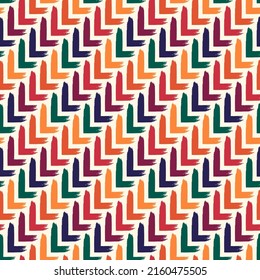 Dibujar un patrón sin fisuras. Fondo de diseño de grunge libre. Motivo de adorno con motivos de parqué diagonal. Impresión geométrica a mano de moda. Papel mural vectorial abstracto de dibujo artístico moderno