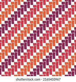 Paint brush seamless pattern. Freehand grunge design background. Diagonal parquet tile flooring motif ornament. Trendy handdrawn geometric print. Modern artistic hand drawn abstract vector wallpaper