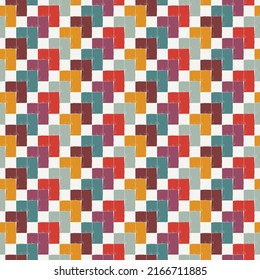 Malerpinselnahtloses Muster. Freehand Grunge Design Hintergrund. Diagonaler Parkettboden Motiv-Ornament. Trendy handgezeichnet geometrische Druck. Moderne, handgezeichnete abstrakte Vektorhintergründe