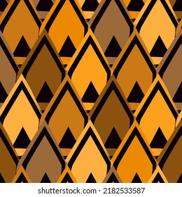 Dibujar un patrón sin fisuras. Fondo de diseño de grunge libre. Escala, adorno con motivo triangular. Impresión geométrica a mano de moda. Papel mural vectorial abstracto de dibujo artístico moderno