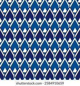 Paint brush seamless pattern. Freehand grunge design background. Scale, triangle motif ornament. Trendy handdrawn geometric print. Modern artistic hand drawn abstract vector wallpaper