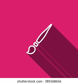 Paint brush sign icon