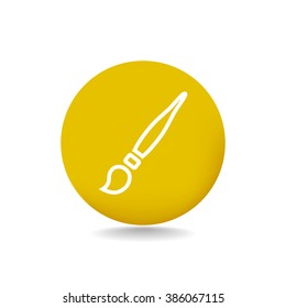 Paint brush sign icon