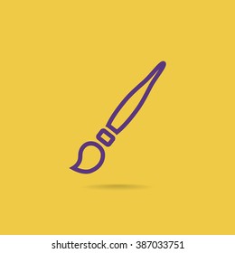 Paint brush sign icon