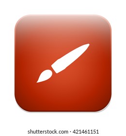 Paint brush sign icon. Artist button