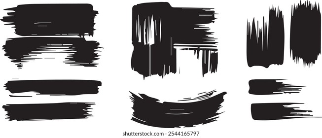 Paint brush silhouette Stroke Vector Design
