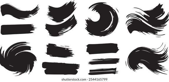 Silueta de pincel de pintura Diseño de Vector de carrera