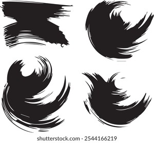 Paint brush silhouette Stroke Vector Design
