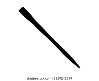 Paint brush silhouette vector art white background