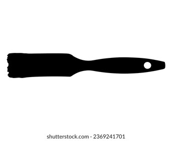 Paint brush silhouette vector art white background