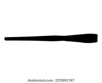 Pintura de la silueta del pincel arte vectorial fondo blanco