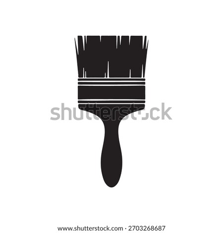Paint brush silhouette vector flat illustration design on white background
