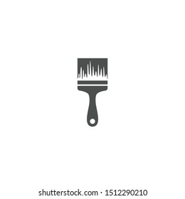 Paint Brush Simple Black Vector Icon Stock Vector (Royalty Free ...