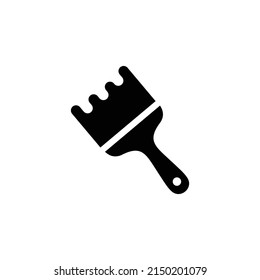 Paint brush simple flat icon vector
