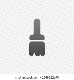 Paint brush, simple icon. On grid background
