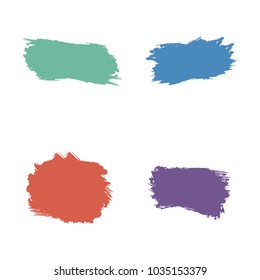 Paint brush spots, highlighter lines or felt-tip pen marker horizontal blobs. Marker pen or brushstrokes and dashes.