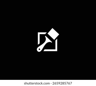 Pincel de pintura Cuadrado Minimal Clean Logo