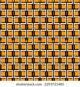 Paint brush squares background. Seamless pattern. Hand drawn geometric ornament. Freehand backdrop. Checks motif wallpaper. Digital paper. Textile print. Web design. Abstract image. Vector art work.