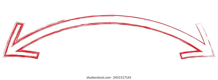 Paint brush stroke arrow . Hand drawn black ink pointers. Freehand direction sign . Grunge concept design. Vector illustration. EPS 10. isolated on the white background.