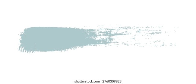 Paint brush stroke, artistic smear texture, hand drawn brushstroke mark with soft edges, cosmetic swatch style paint trace, creative horizontal design element vector illustration.