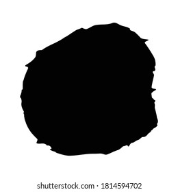 Paint Brush Schlagkreis einzeln auf weißem Hintergrund. Vektorgrafik