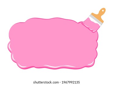 paint brush stroke frame, banner vector illustration isolated
