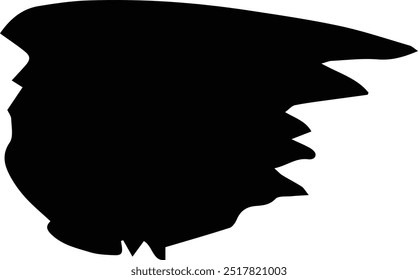 Paint brush stroke, freehand artistic water color abstract shape dirty grunge style stroke smear inked line design for drawing and background element in a vector illustration
