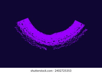 paint brush stroke. Hand drawn grunge squiggle element. blue, violet, purple icon in flat style of curved and wavy lines. Chaotic ink brush scribble for decor.