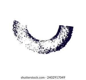 paint brush stroke. Hand drawn grunge squiggle element. black, white icon in flat style of curved and wavy lines. Chaotic ink brush scribble for decor.
