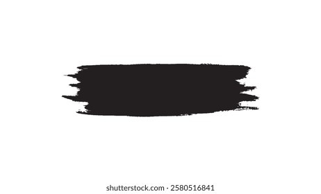 paint brush stroke on a white background, Paint stroke vector for black ink paint, and grunge design element.