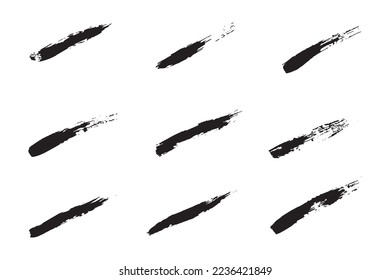 Paint brush stroke set, grunge brush stroke, ink brush stroke