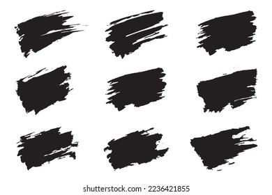 Paint brush stroke set, grunge brush stroke, ink brush stroke